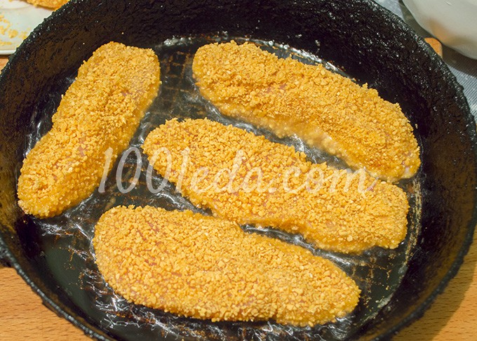 Куриные наггетсы в панировке из сухарей и яиц: рецепт с пошаговым фото - Шаг №10