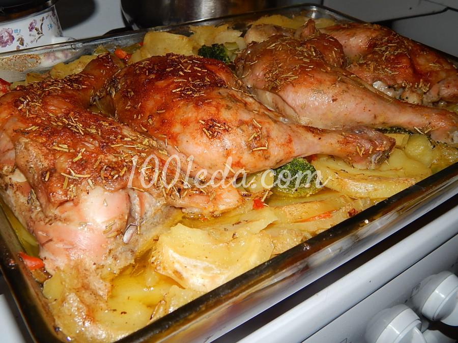 Куриные окорочка с розмарином и картофелем в духовке: рецепт с пошаговым фото - Шаг №4
