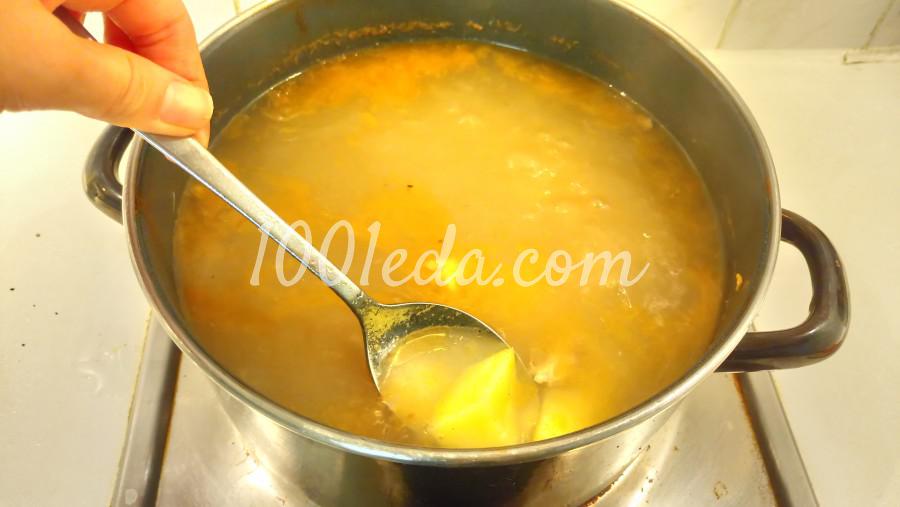 Куриный суп с пореем, чечевицей и сладким перцем: рецепт с пошаговым фото - Шаг №4
