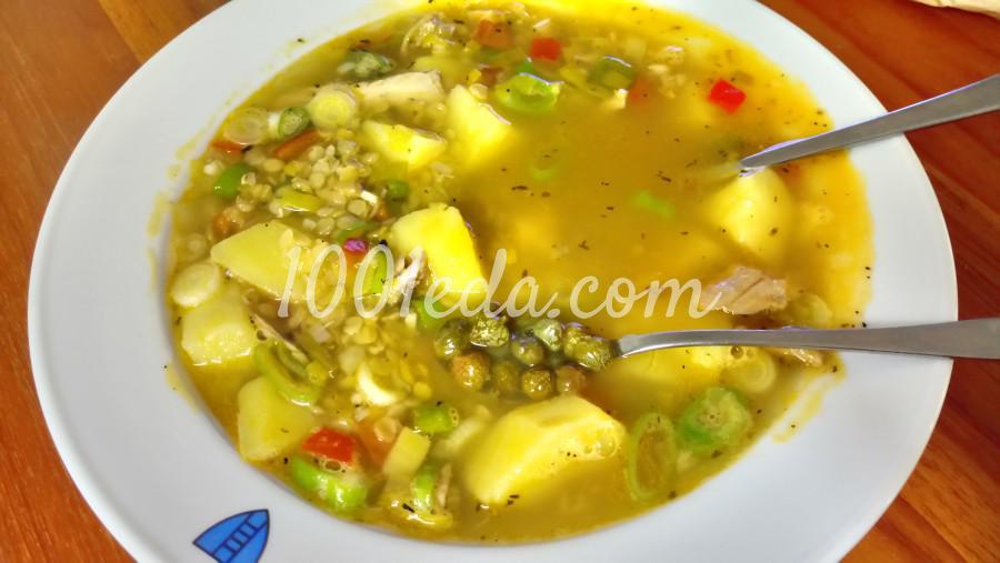 Куриный суп с пореем, чечевицей и сладким перцем: рецепт с пошаговым фото - Шаг №6