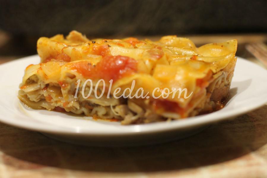 Лазанья с курицей, шампиньонами и томатным соусом: рецепт с пошаговым фото - Шаг №15