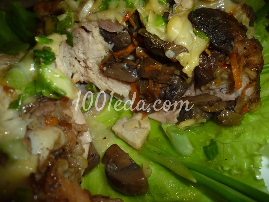Ленивый фаршированный грибами окорочок в духовке: рецепт с пошаговым фото - Шаг №10