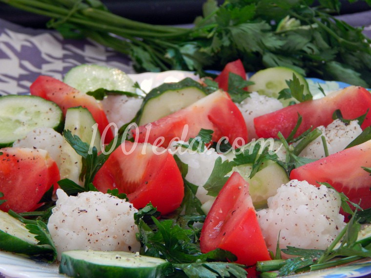 Летняя овощная тарелка с рисовыми шариками: рецепт с пошаговым фото - Шаг №3