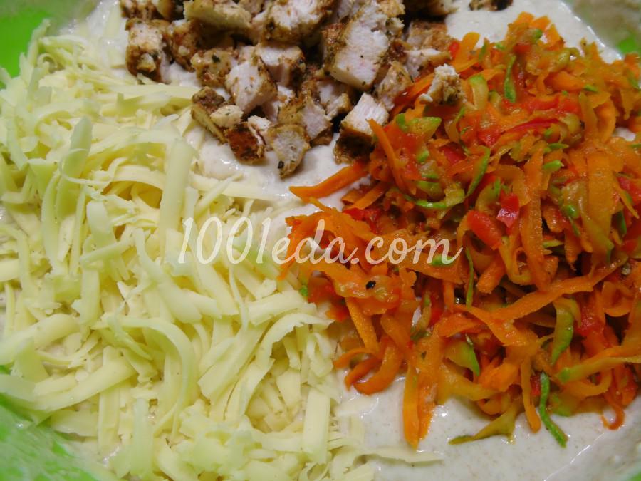 Маффины с овощами и курицей: пошаговый с фото - Шаг №5 Маффины с овощами и курицей: пошаговый с фото - Шаг №5