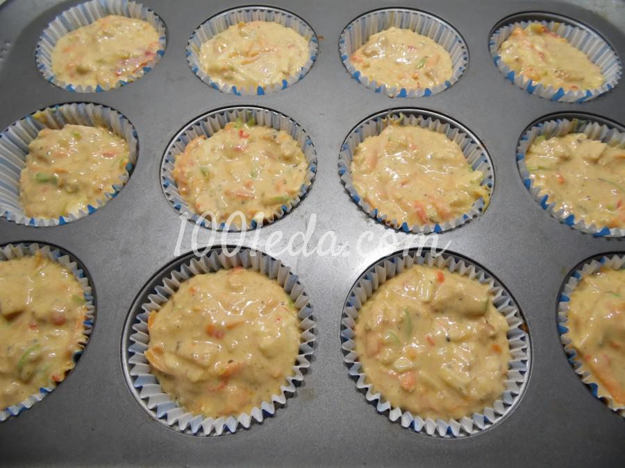 Маффины с овощами и курицей: пошаговый с фото - Шаг №6 Маффины с овощами и курицей: пошаговый с фото - Шаг №6