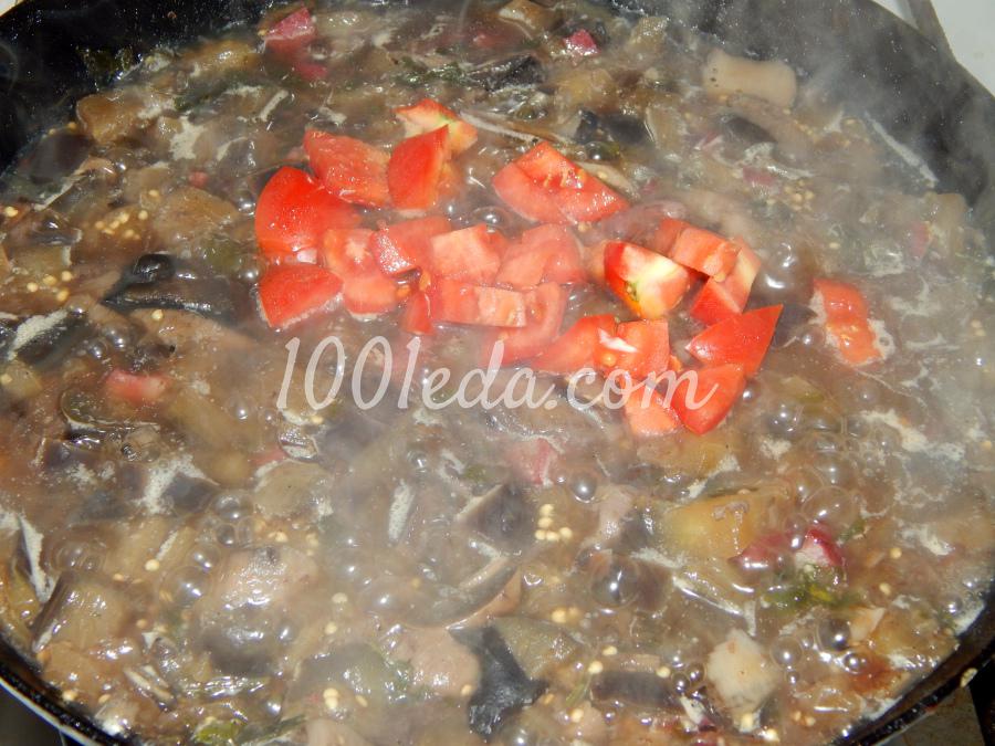 Макароны с грибно-баклажановым соусом со вкусом копченостей: рецепт с пошаговым фото - Шаг №8
