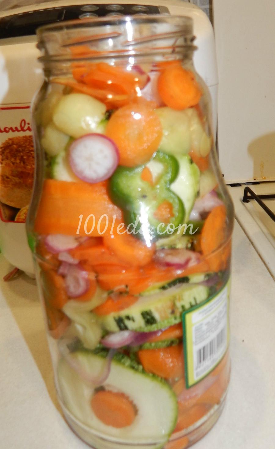Маринованная овощная смесь Смешарики: рецепт с пошаговым фото - Шаг №6