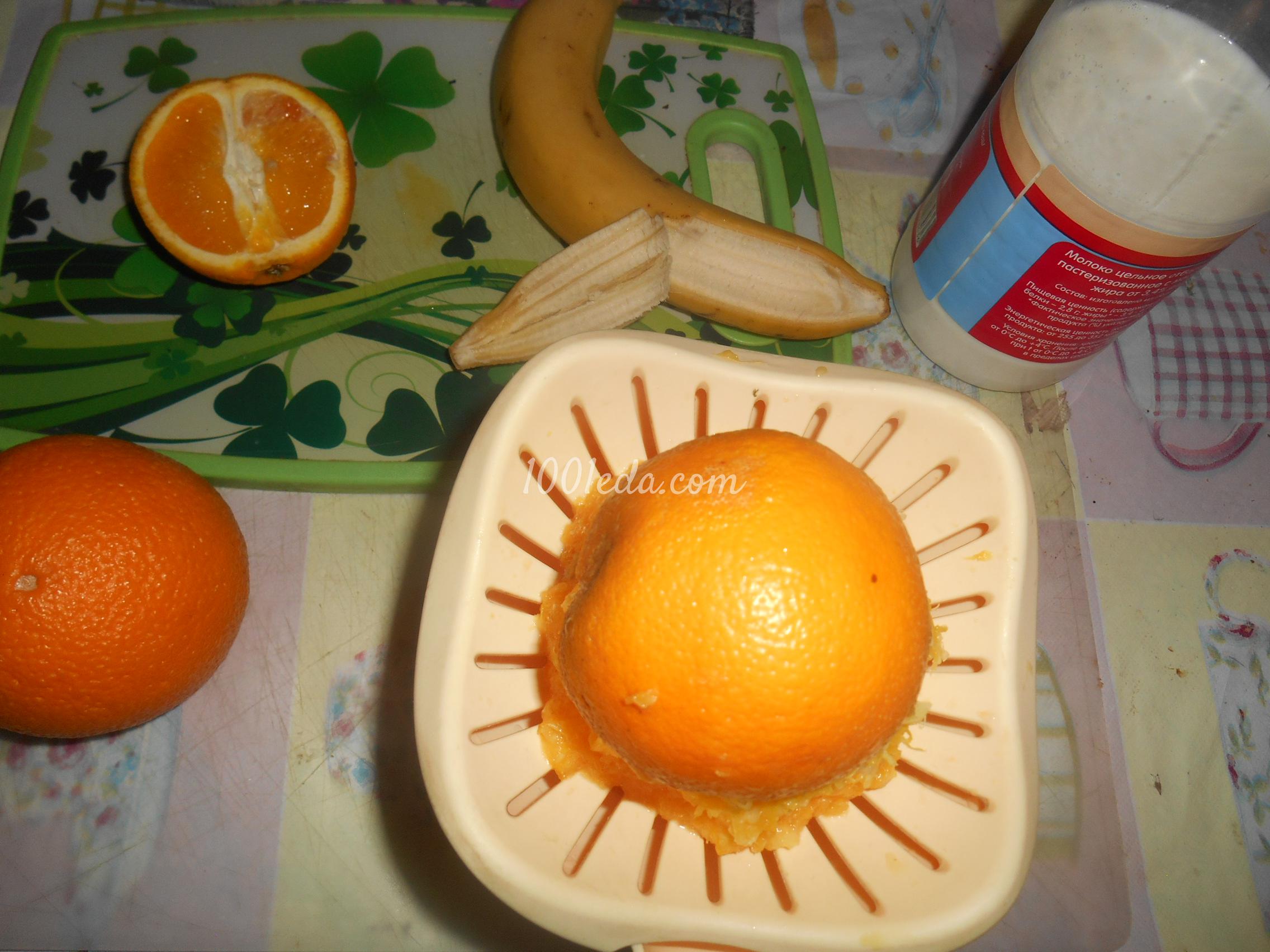 Молочно-апельсиновый коктейль с бананом: рецепт с пошаговым фото - Шаг №2