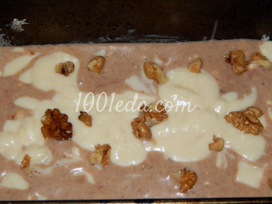 Мраморный кекс с грецким орехом: рецепт с пошаговым фото - Шаг №7