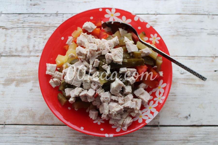 Мясной салат с маринованными огурцами: пошаговый с фото - Шаг №6 Мясной салат с маринованными огурцами: пошаговый с фото - Шаг №6
