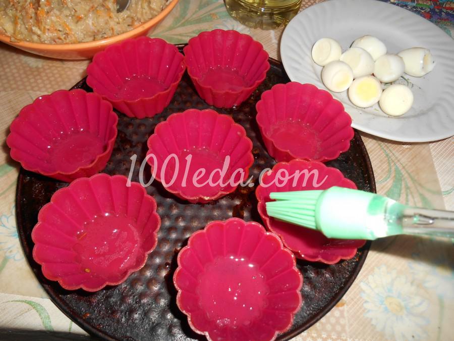 Мясные кексики с перепелиными яйцами: рецепт с пошаговым фото - Шаг №10
