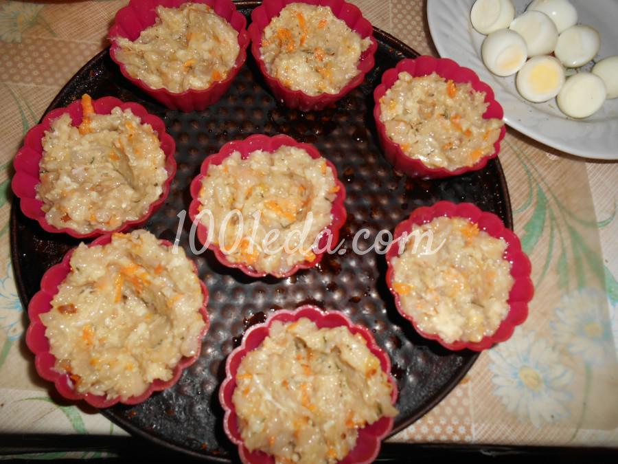Мясные кексики с перепелиными яйцами: рецепт с пошаговым фото - Шаг №11