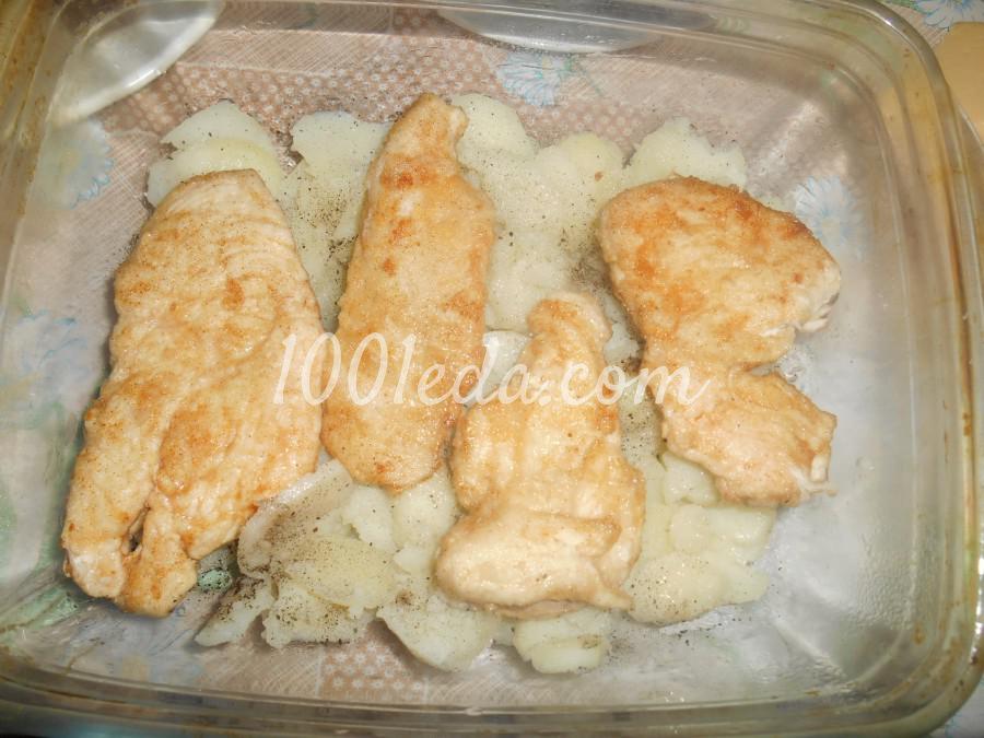 Курица по-французски с шампиньонами и картошкой: рецепт с пошаговым фото - Шаг №4