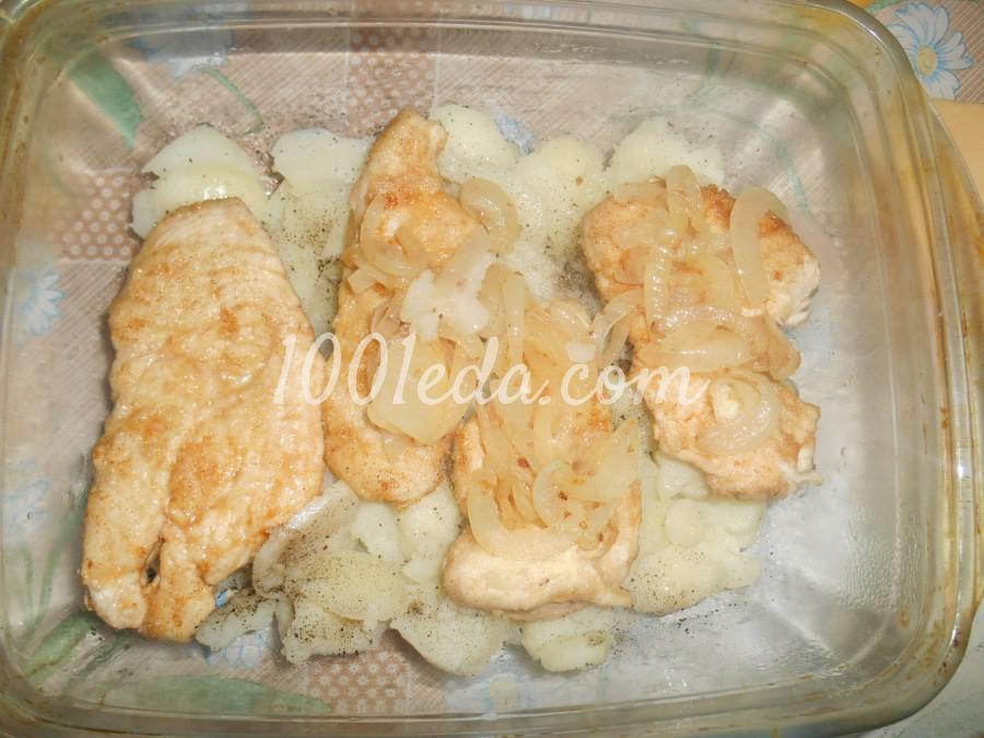Курица по-французски с шампиньонами и картошкой: рецепт с пошаговым фото - Шаг №5