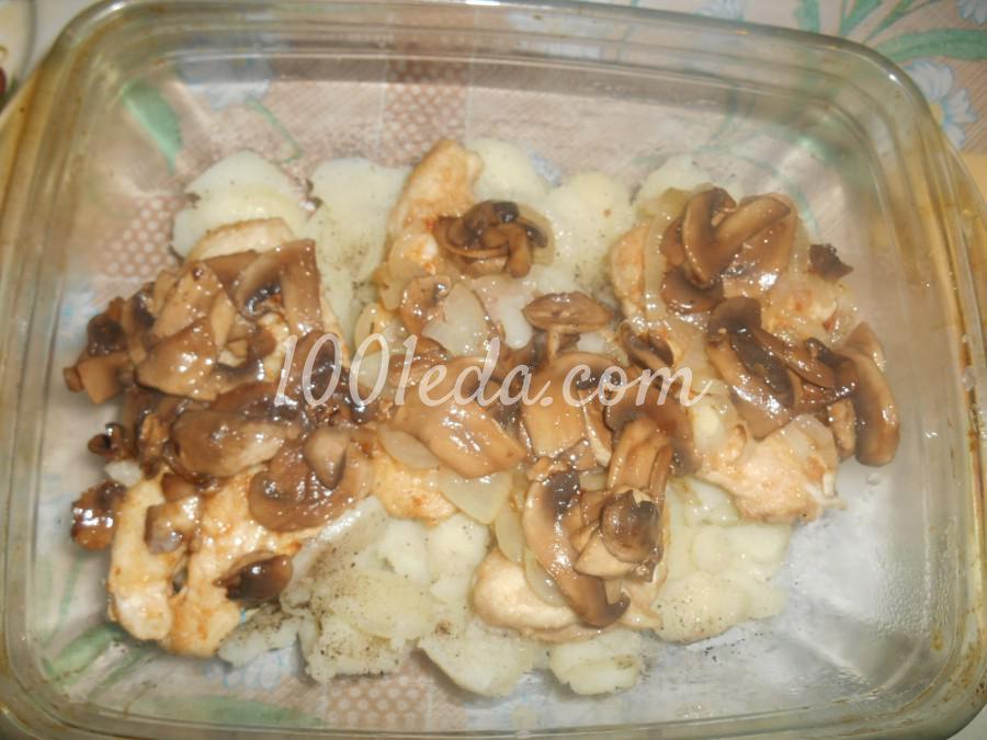 Курица по-французски с шампиньонами и картошкой: рецепт с пошаговым фото - Шаг №6