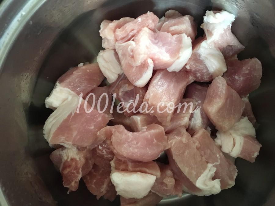 Мясо, тушёное в помидорном рассоле с гречкой Мясо, тушёное в помидорном рассоле с гречкой