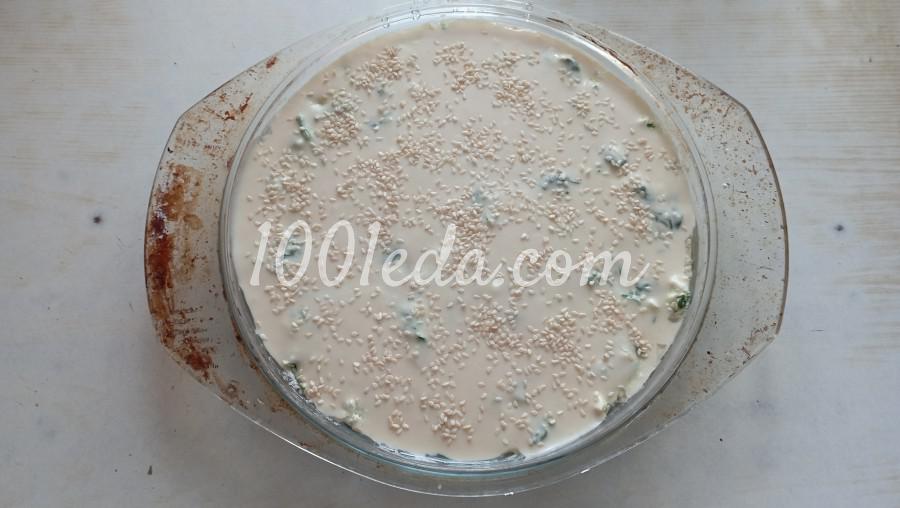 Наливной пирог со шпинатом и творожным сыром: пошаговый с фото - Шаг №13