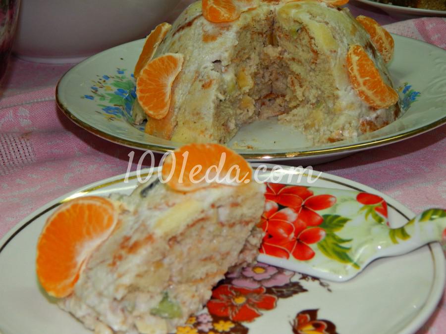 Нежный фруктовый торт: рецепт с пошаговым фото - Шаг №9