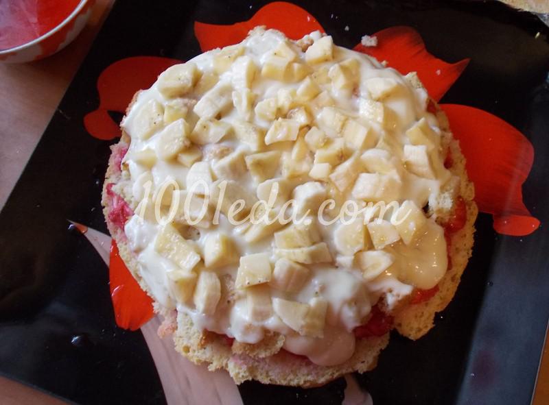 Новогодний бисквитный торт Снежность: рецепт с пошаговым фото - Шаг №6