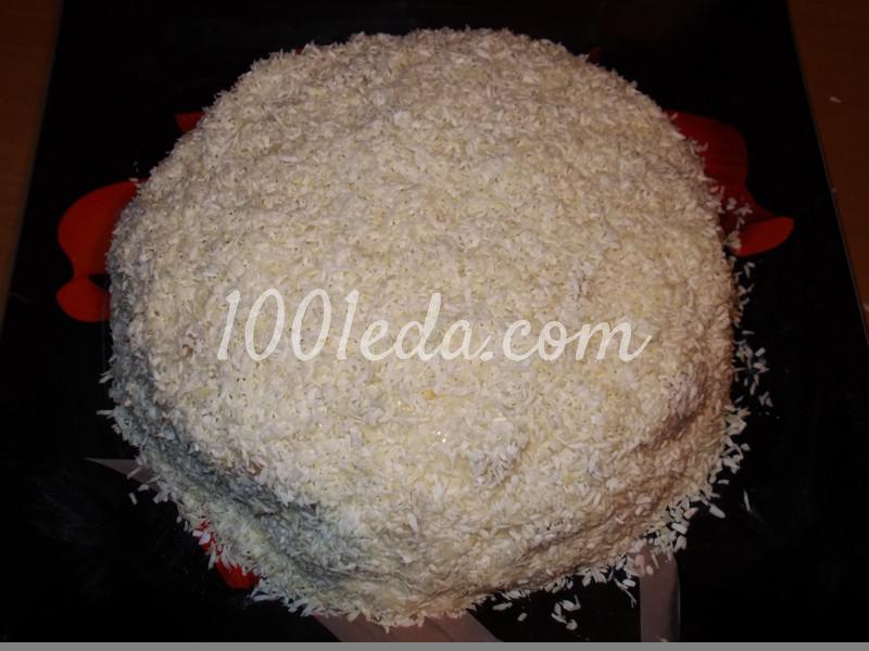 Новогодний бисквитный торт Снежность: рецепт с пошаговым фото - Шаг №8