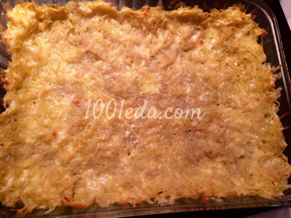 Открытый картофельный пирог с цукини и курицей барбекю: рецепт с пошаговым фото - Шаг № 11