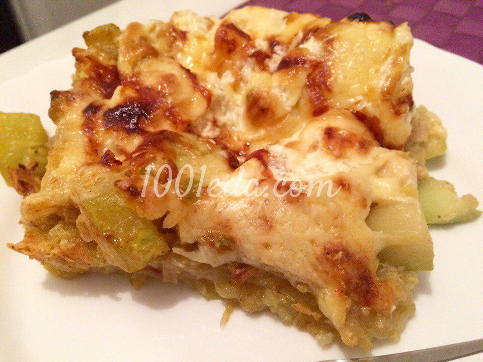 Открытый картофельный пирог с цукини и курицей барбекю: рецепт с пошаговым фото - Шаг № 16