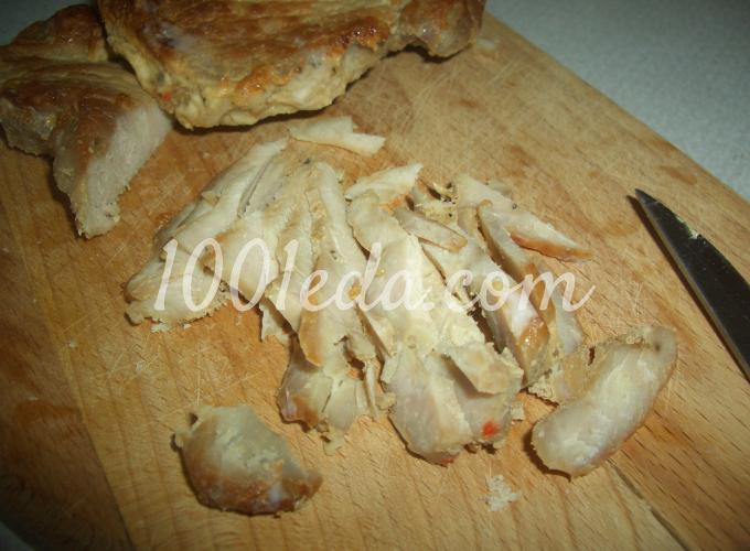 Открытый хлебный пирог с курицей и грибами: рецепт с пошаговым фото - Шаг №5
