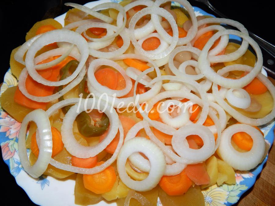 Овощная тарелка с рыбой горячего копчения: рецепт с пошаговым фото - Шаг №3
