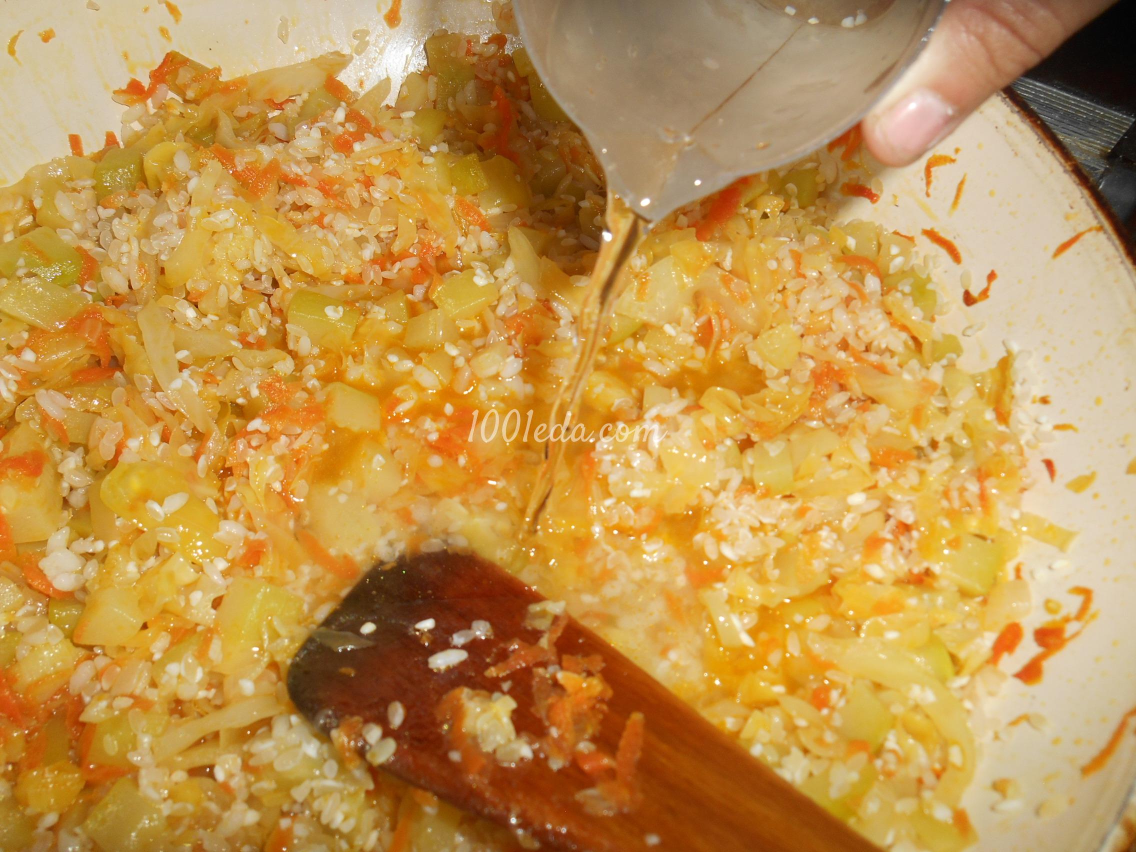 Овощное рагу с рисом и кабачками: рецепт с пошаговым фото - Шаг №14