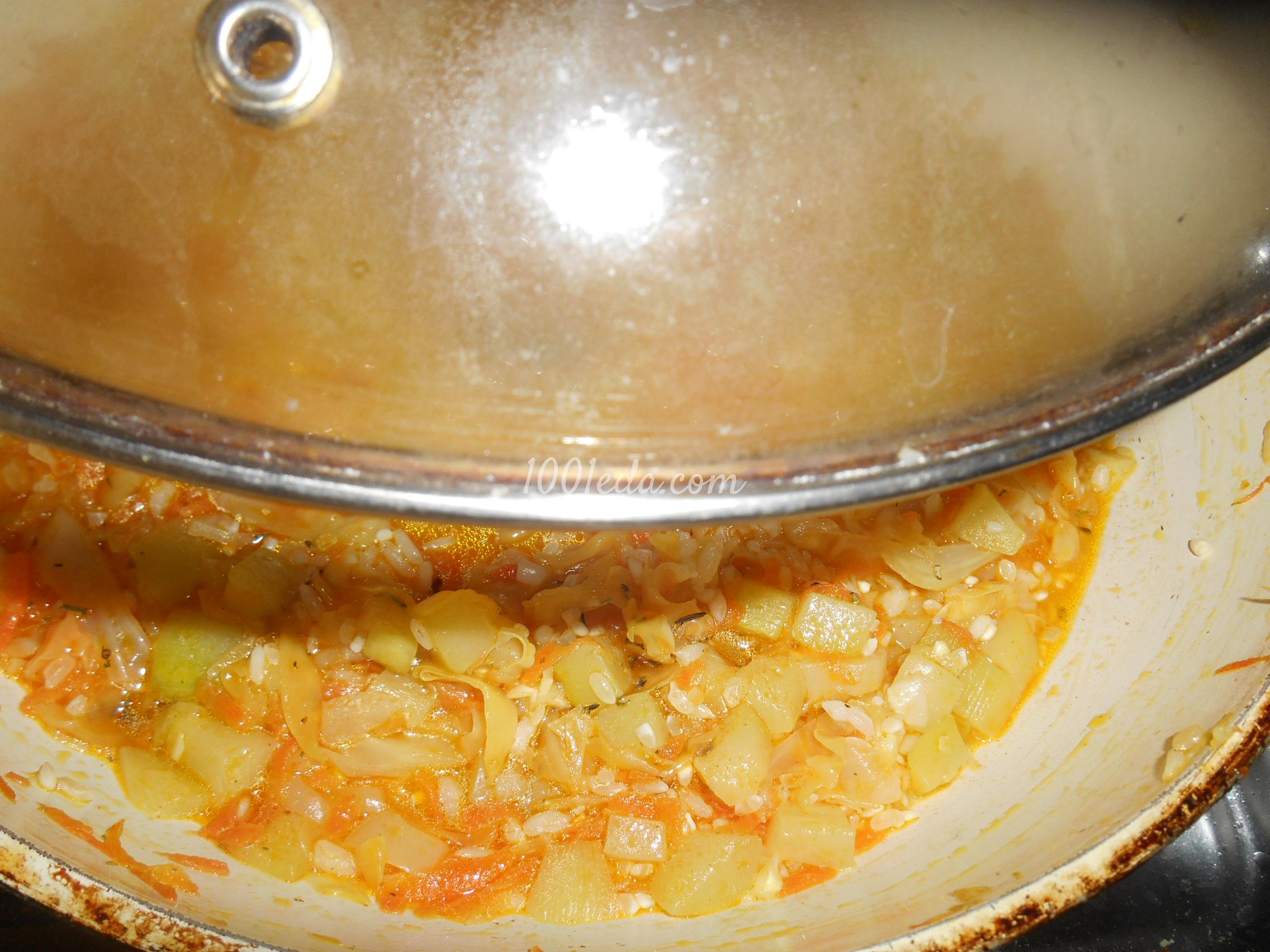 Овощное рагу с рисом и кабачками: рецепт с пошаговым фото - Шаг №15