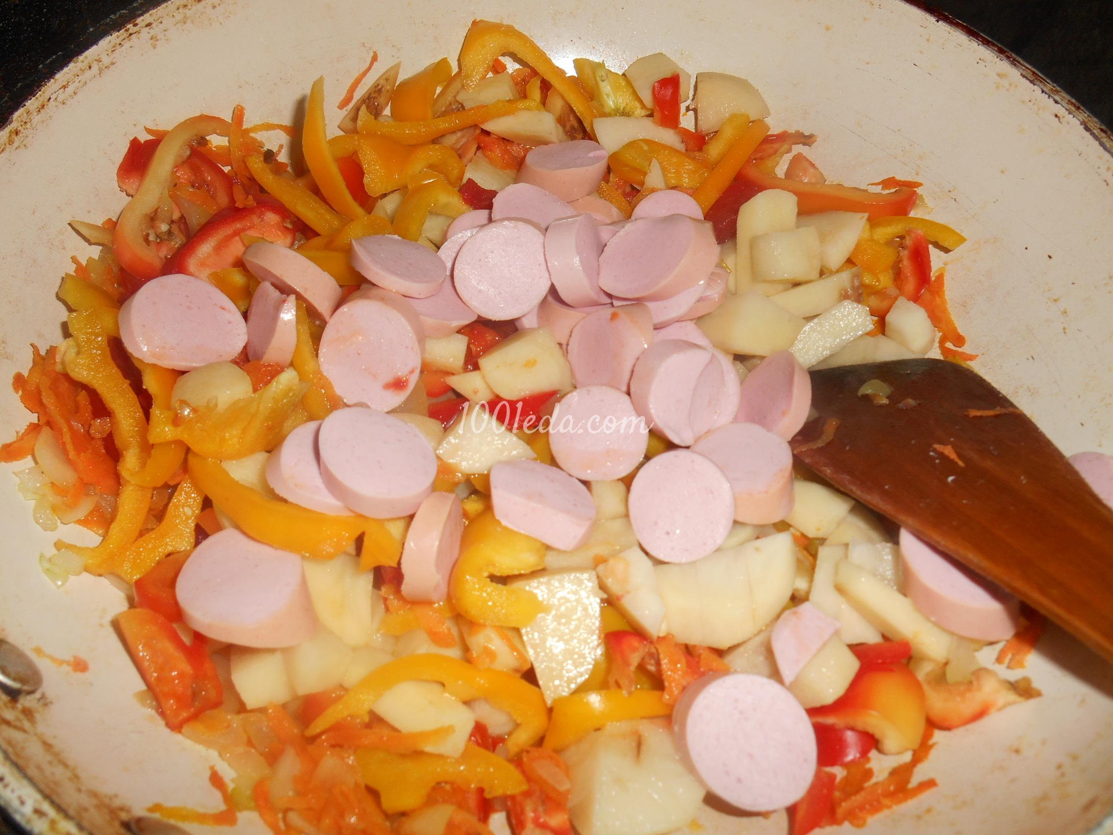 Овощное рагу с сосисками: рецепт с пошаговым фото - Шаг №12
