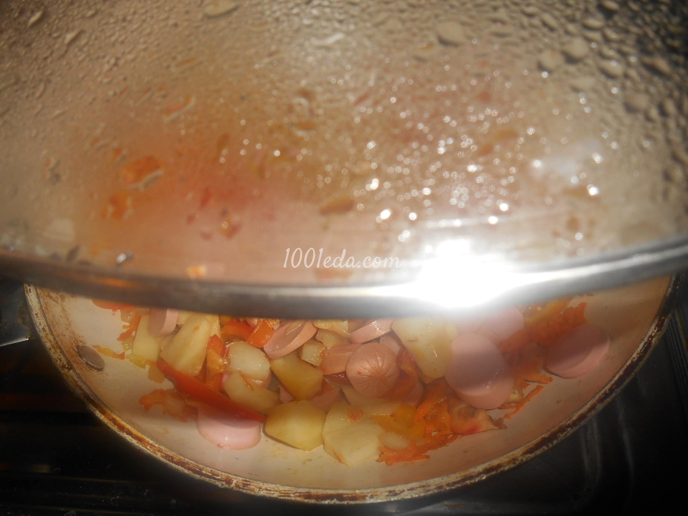 Овощное рагу с сосисками: рецепт с пошаговым фото - Шаг №14