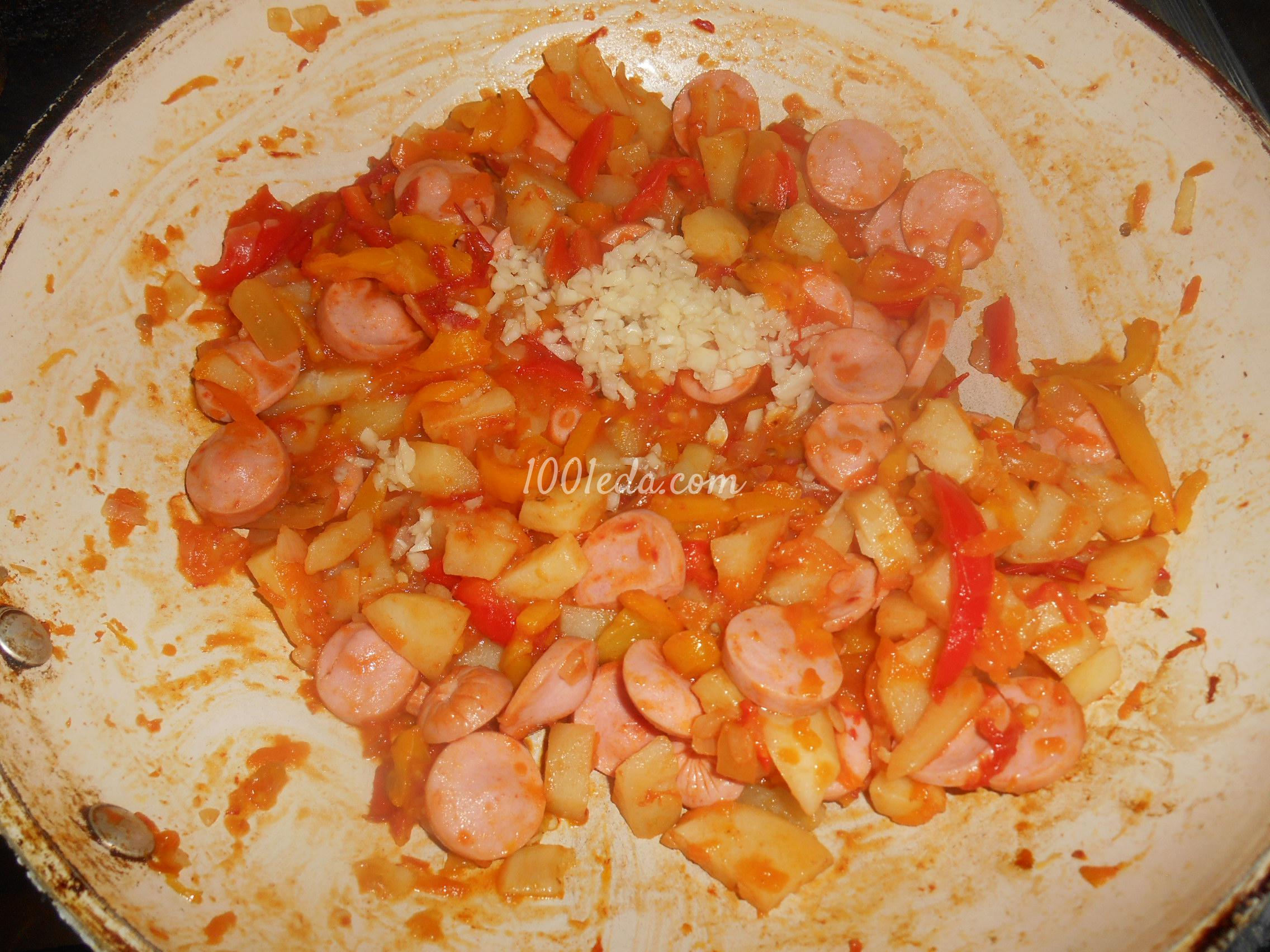Овощное рагу с сосисками: рецепт с пошаговым фото - Шаг №16