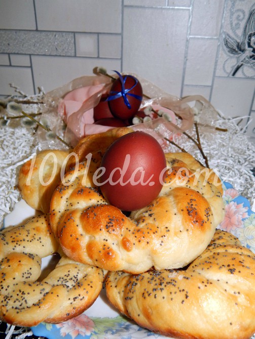 Пасхальные веночки-подставки под крашеные яйца: рецепт с пошаговым фото - Шаг №10
