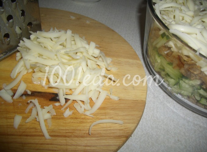 Печеночный салат с грибами: рецепт с пошаговым фото - Шаг №4