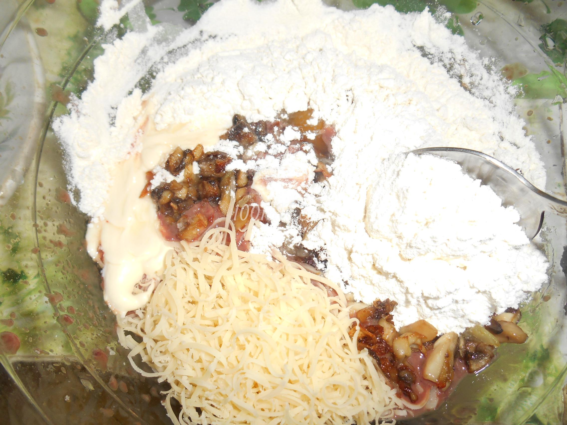 Печёночные оладьи с грибами: рецепт с пошаговым фото - Шаг №6