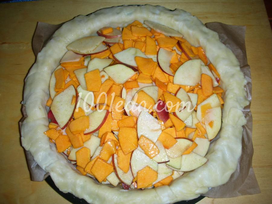 Песочный пирог с тыквой и яблоками: рецепт с пошаговым фото - Шаг №13