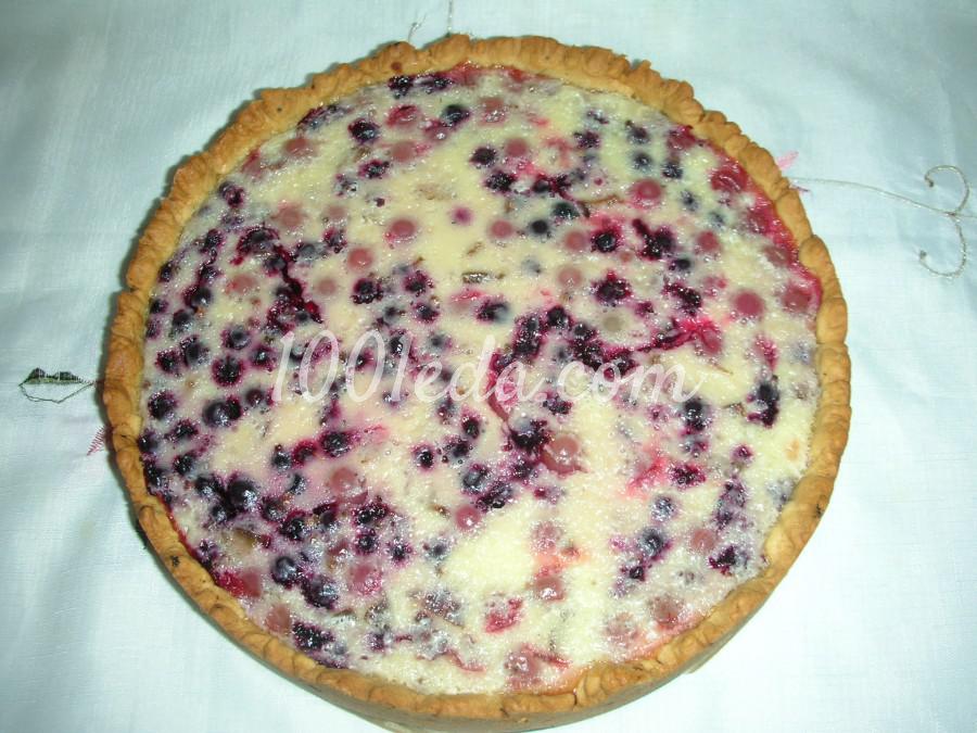 Песочный пирог с ягодами в сметанной заливке: рецепт с пошаговым фото - Шаг №10