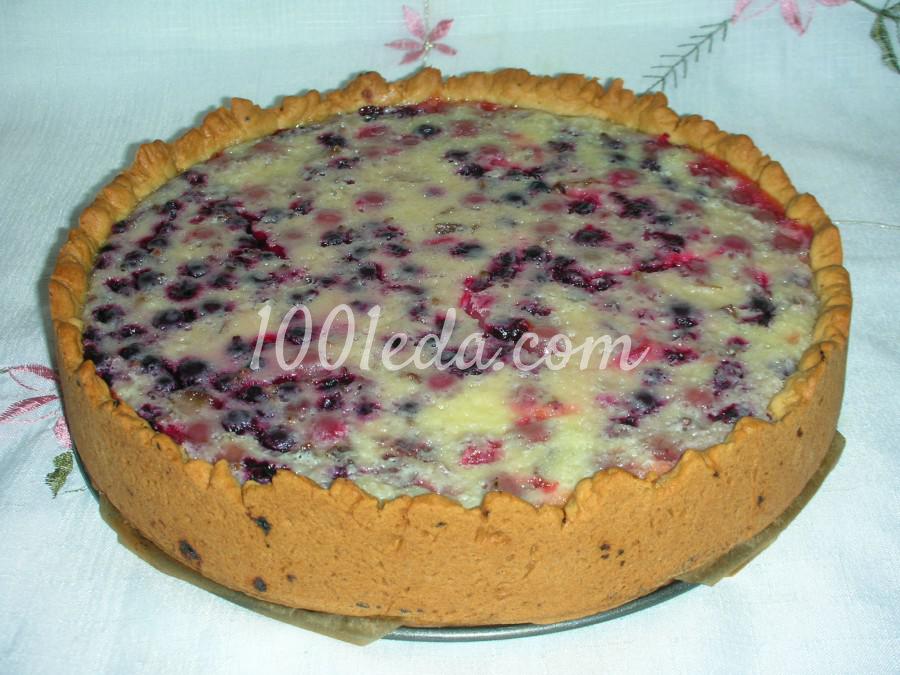 Песочный пирог с ягодами в сметанной заливке: рецепт с пошаговым фото - Шаг №11