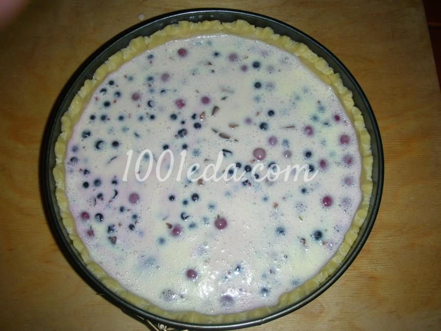 Песочный пирог с ягодами в сметанной заливке: рецепт с пошаговым фото - Шаг №8