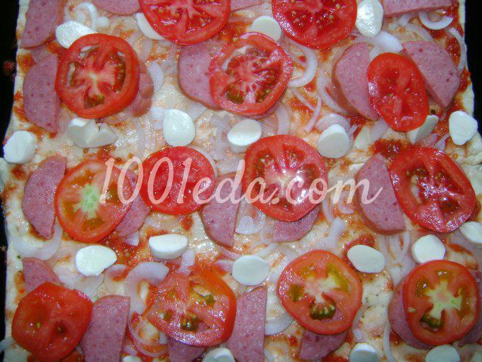 Пицца с салями и моцареллой: рецепт с пошаговым фото - Шаг №5