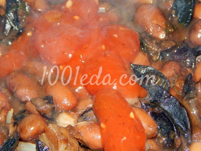 Пикантное лобио с сушенными грибами: рецепт с пошаговым фото - Шаг №7