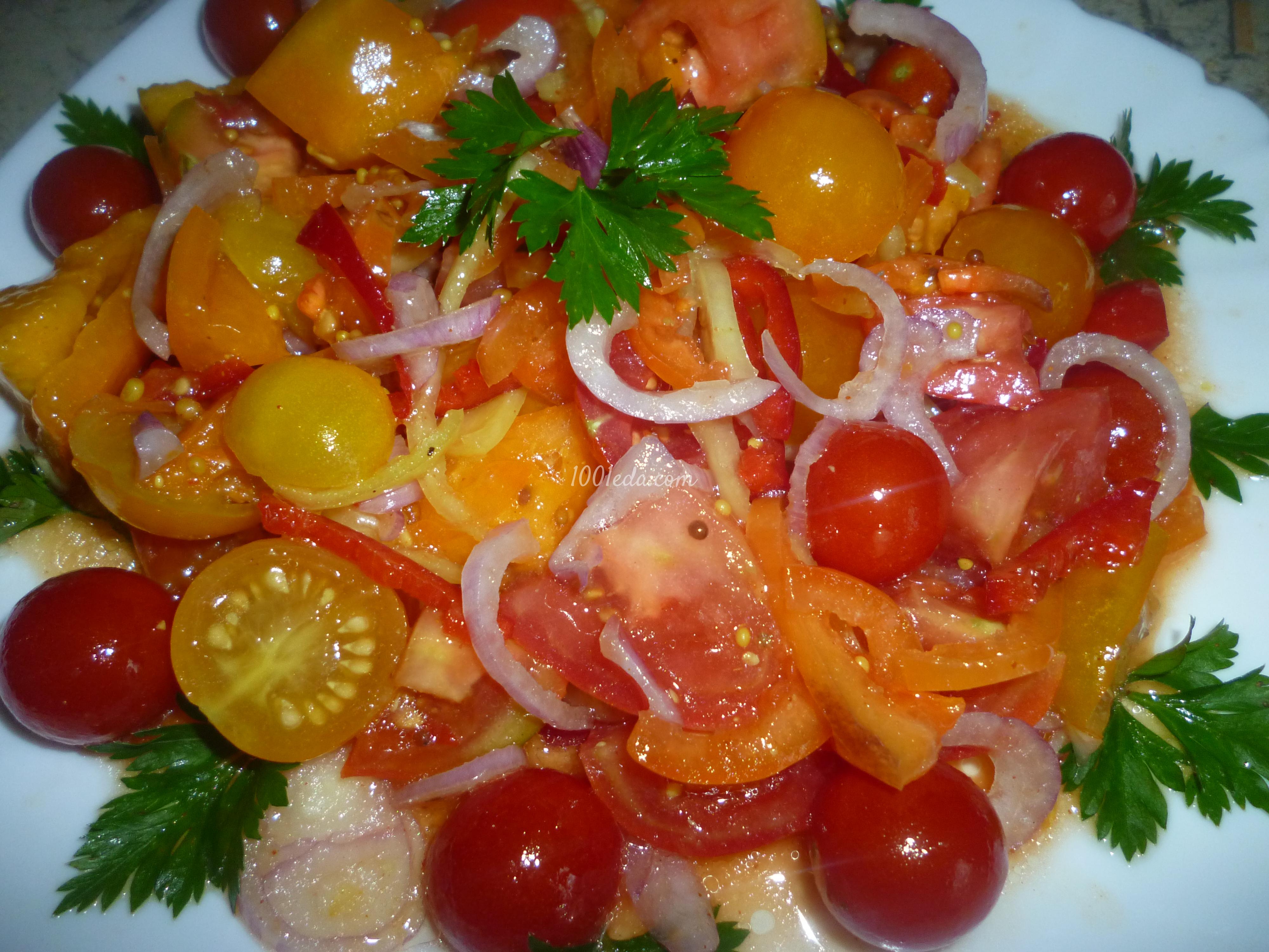 Пикантный салатик с помидорами и перцем: рецепт с пошаговым фото - Шаг №3