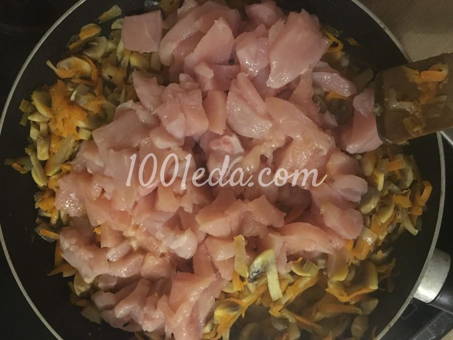 Пирог из лаваша с курицей и грибами: рецепт с пошаговым фото - Шаг №5