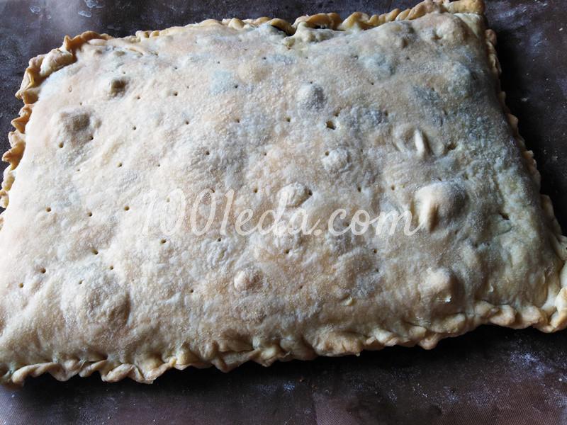 Пирог из слоеного теста с грибами-строчками и картофелем: пошаговое фото - Шаг №5 Пирог из слоеного теста с грибами-строчками и картофелем: пошаговое фото - Шаг №5
