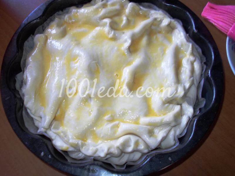 Пирог из слоёного теста А-ля шарлотка: рецепт с пошаговым фото - Шаг №6