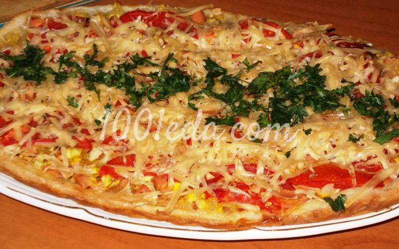 Пирог-пицца из слоеного теста: рецепт с пошаговым фото - Шаг №9