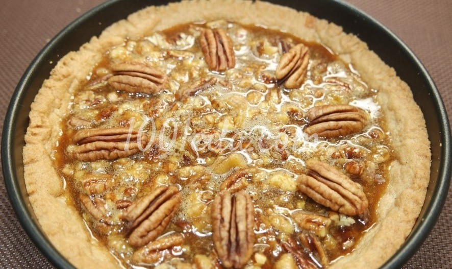 Пирог с грецким орехом и пеканом: рецепт с пошаговым фото - Шаг №10