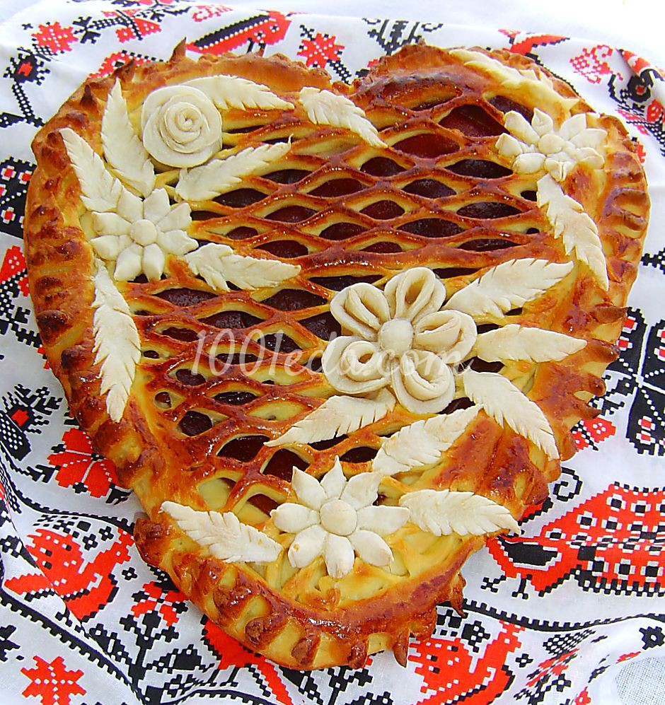 Пирог с прессованным яблочным повидлом Сердечный: рецепт с пошаговым фото- Шаг №16