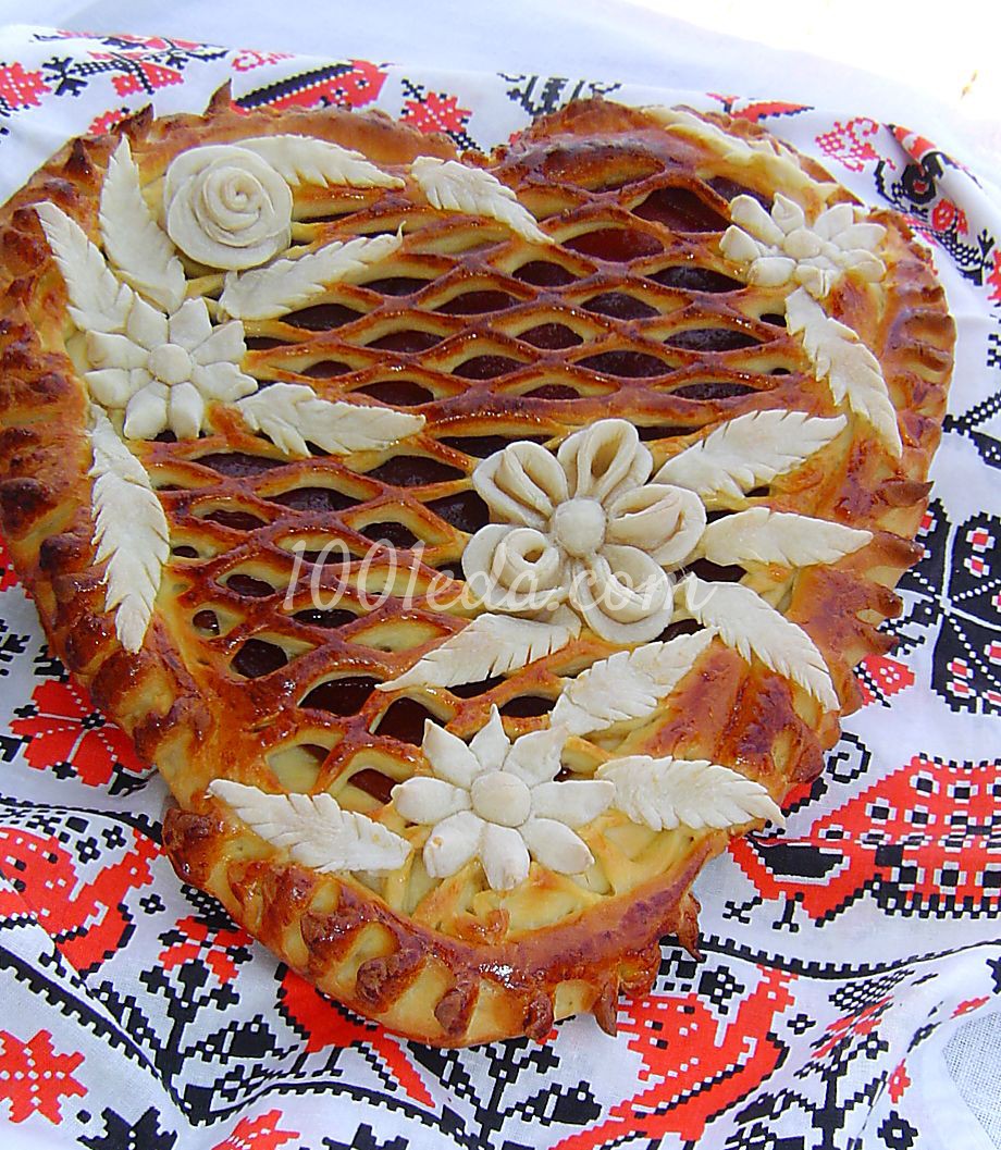 Пирог с прессованным яблочным повидлом Сердечный: рецепт с пошаговым фото- Шаг №17